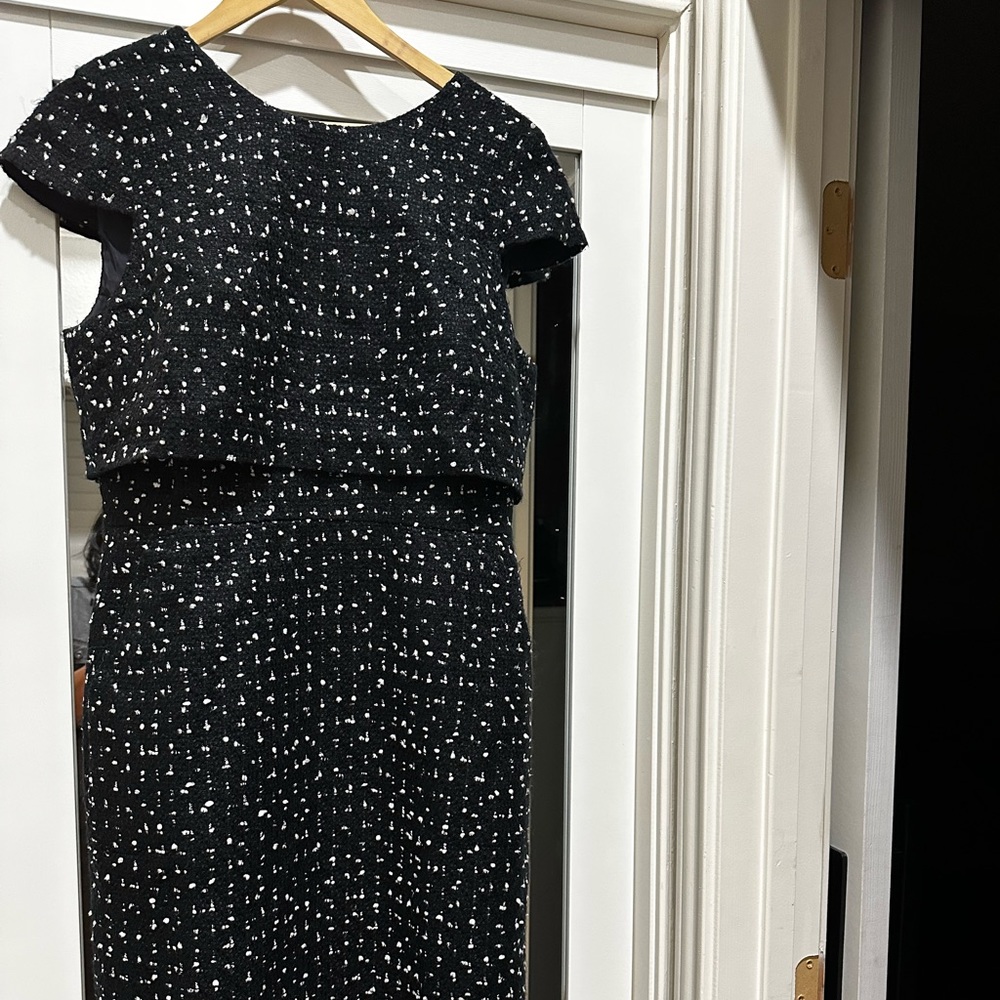 J Crew Going-Places Dress in Dotted Tweed